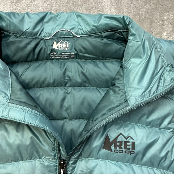 REI 650 Down Quilted puffer Vest Womens Large Tundra teal outdoor hiking trail - Picture 4 of 11